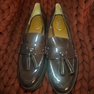 FRANCO SARTO — BURGUNDY LOAFERS WITH TASSLES